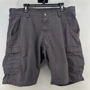 Berne Apparel Mens 38 Charcoal Gray Ripstop Cargo Shorts Stretch Workwear